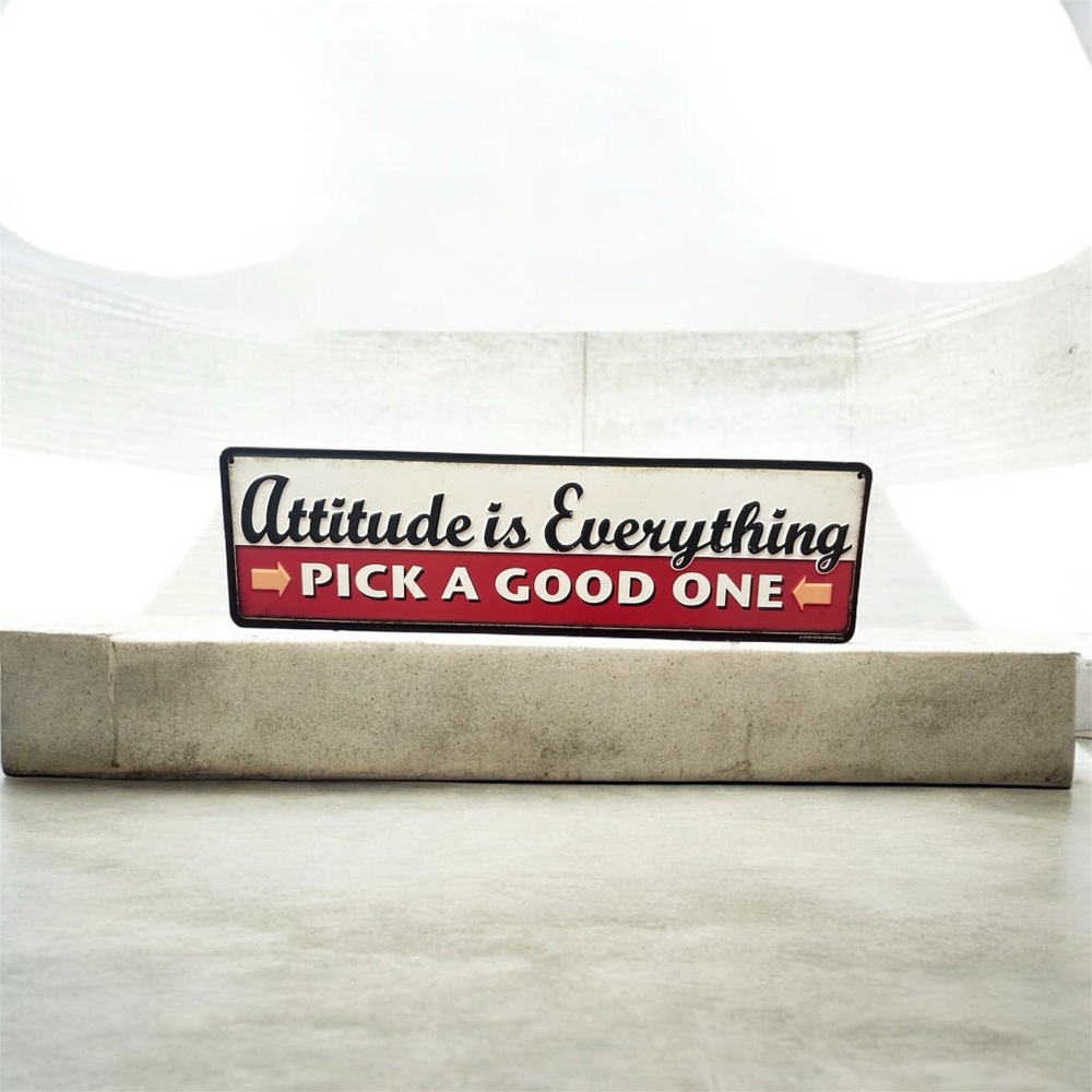 Open Road Brands Red and Black Attitude Poster